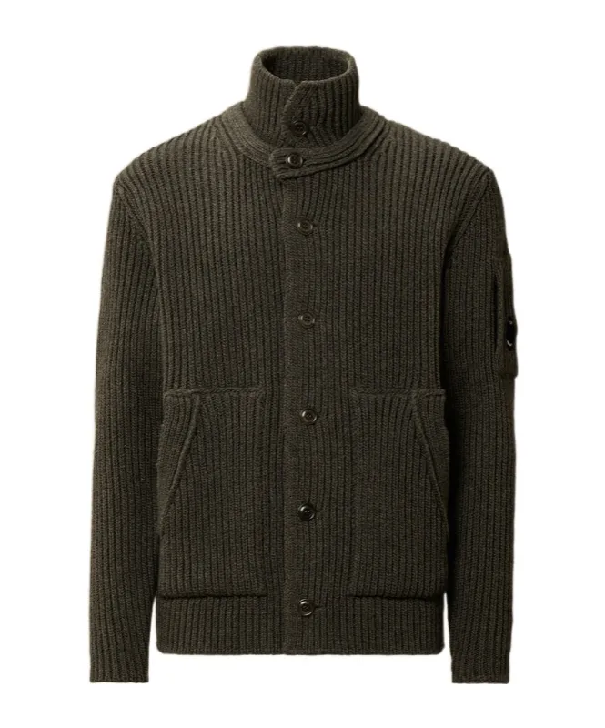 Button Ribbed Cardigan