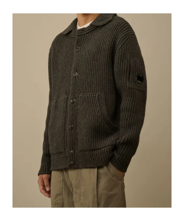 Button Ribbed Cardigan