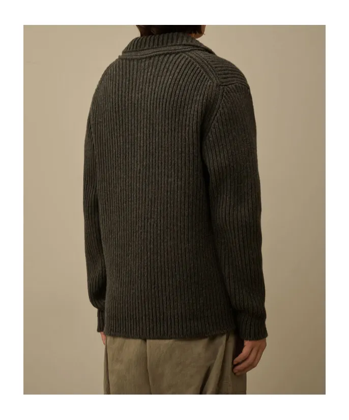 Button Ribbed Cardigan
