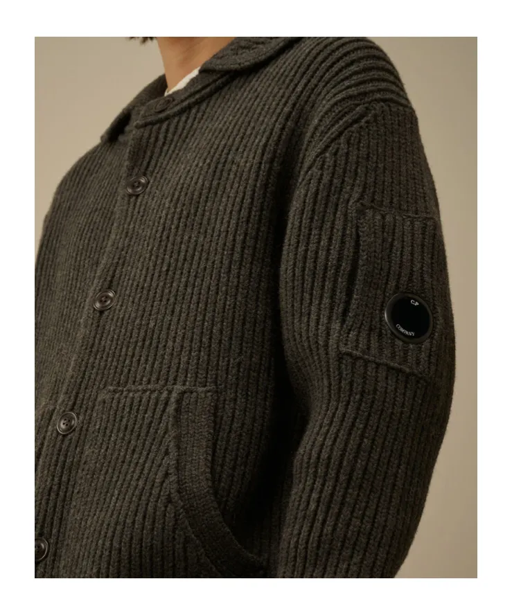Button Ribbed Cardigan