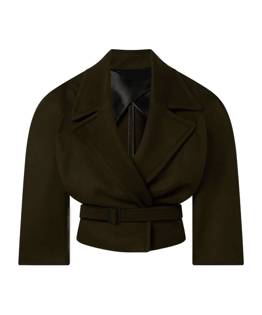 Stella Mccartney Cropped Belted Trench Jacket