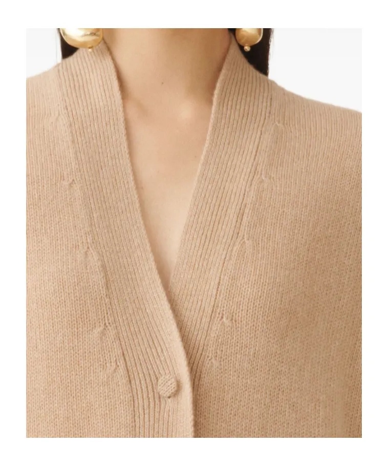 Long-Sleeved Knitted Cardigan