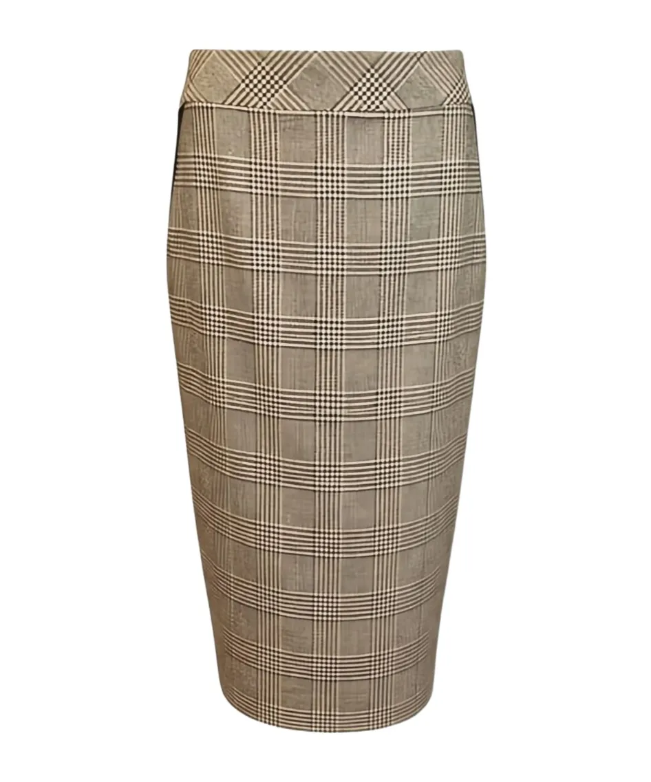 Checkered Half-Length Skirt