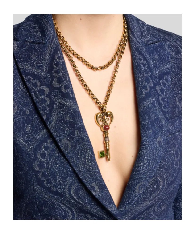 Etro Key Pendant Necklace