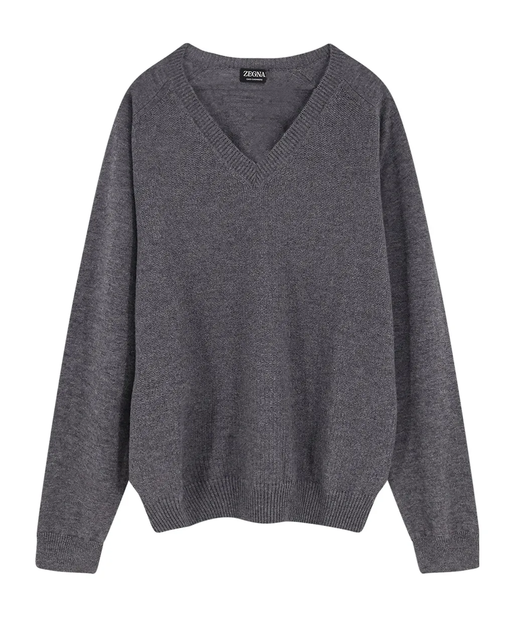 Zegna Oasi Long-Sleeved V-Neck Jumper