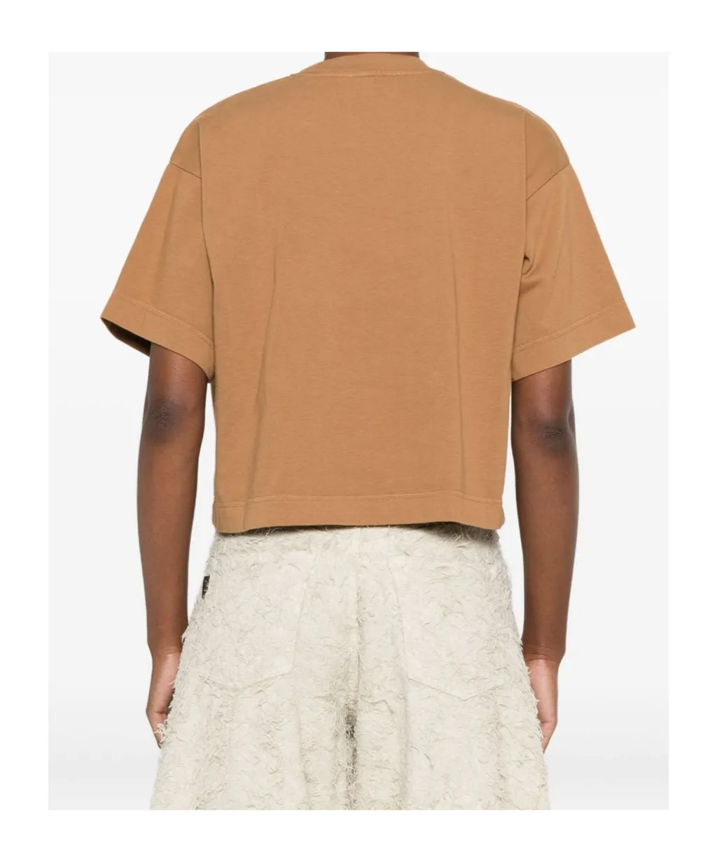Tonal Logo Cropped T-Shirt