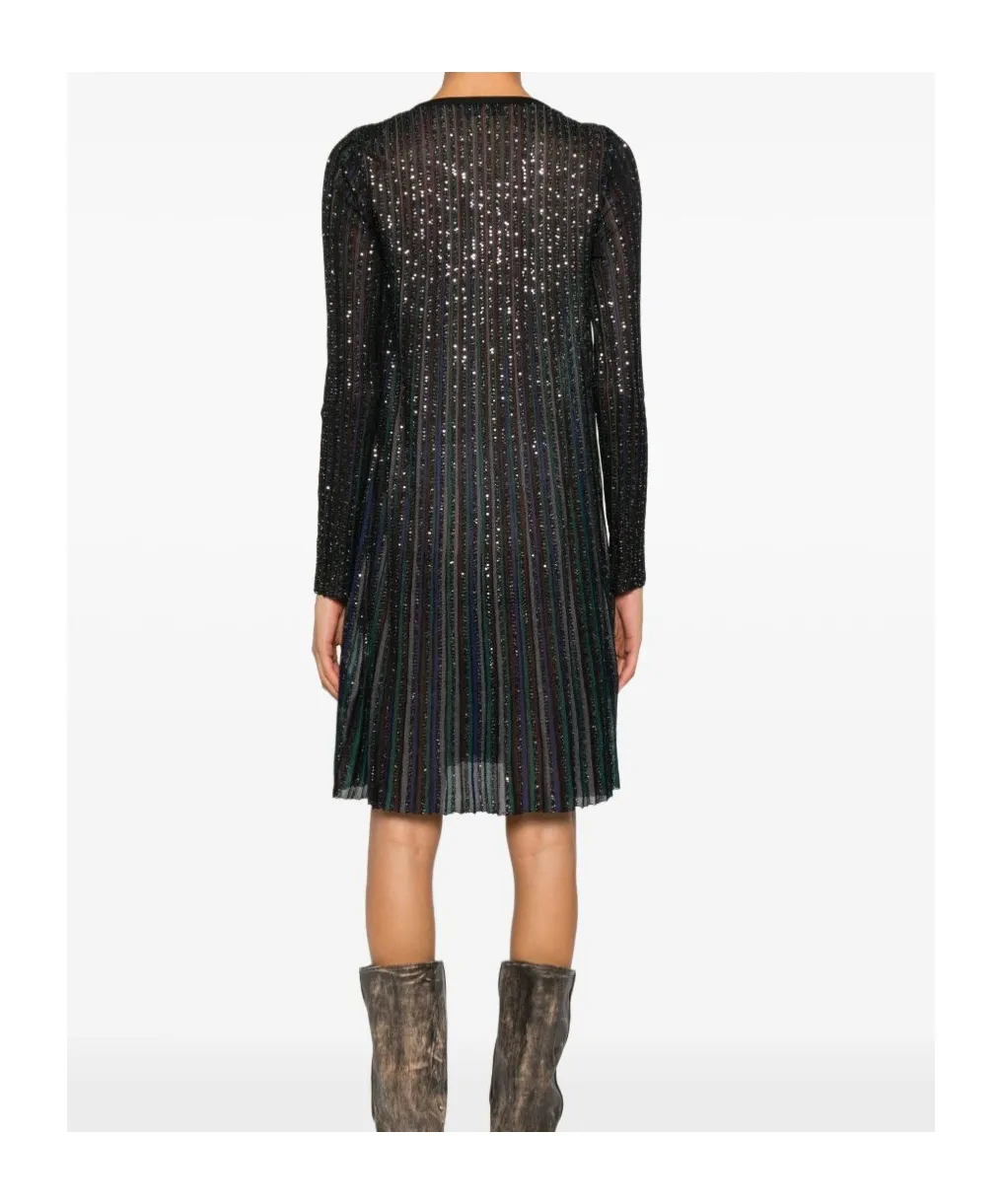 Missoni Lurex Long-Sleeved Short Dress