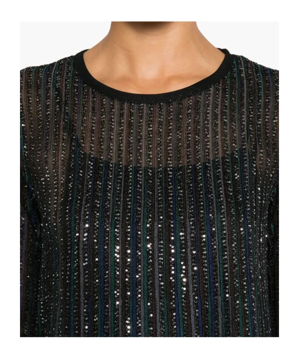 Missoni Lurex Long-Sleeved Short Dress