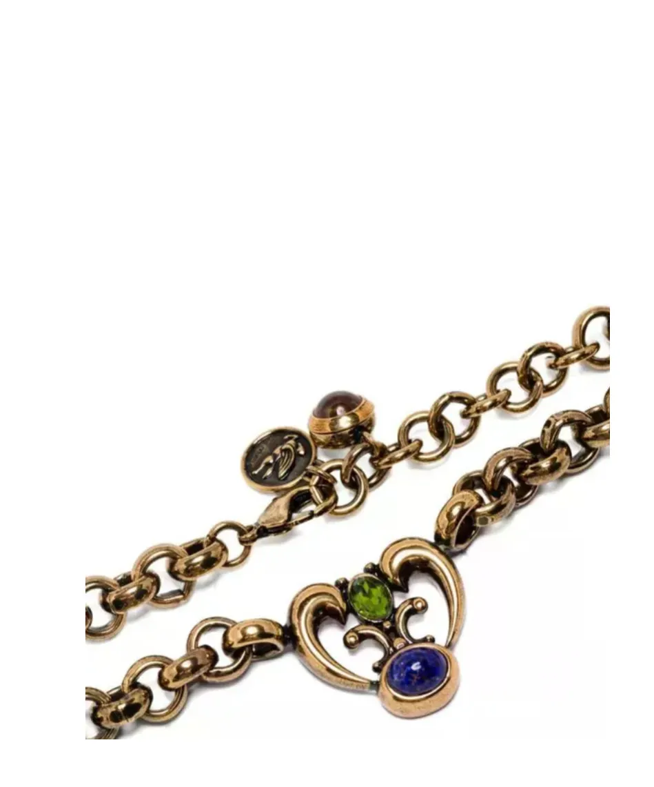 Chain-Link Heart-Pendant Necklace