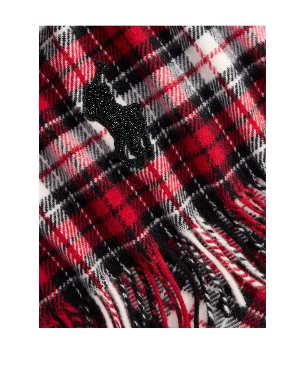 Polo Ralph Lauren Checked Fringed-Edge Scarf