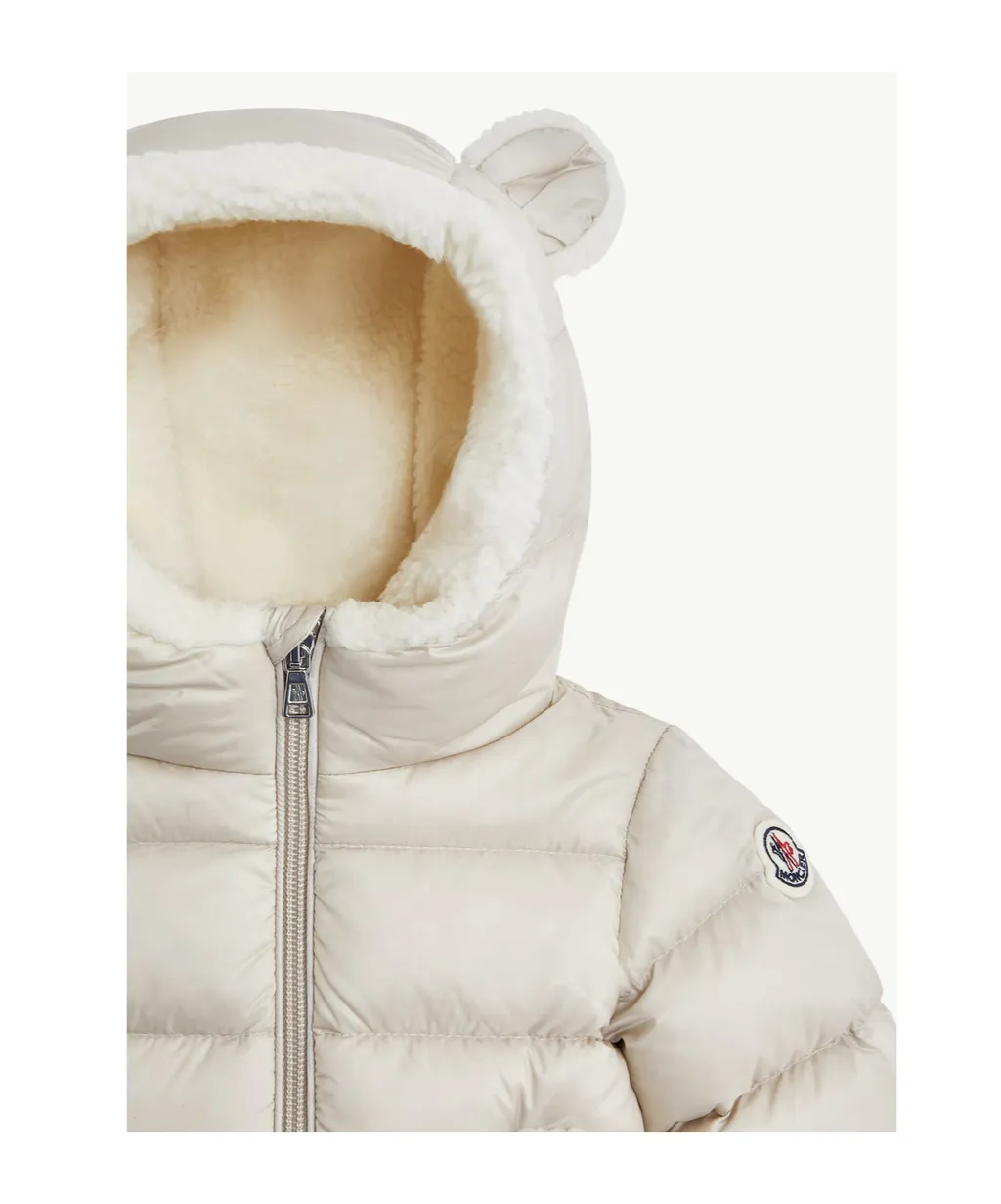 Moncler Enfant Borgan Teddy-Trimmed Hooded Down Jacket