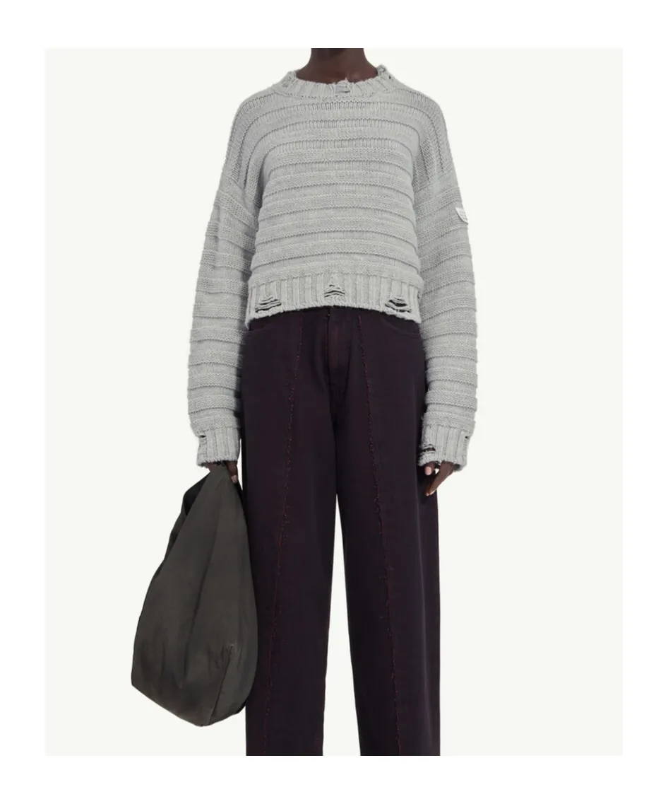 Mm6 Maison Margiela Numbers-Patch Distressed Jumper
