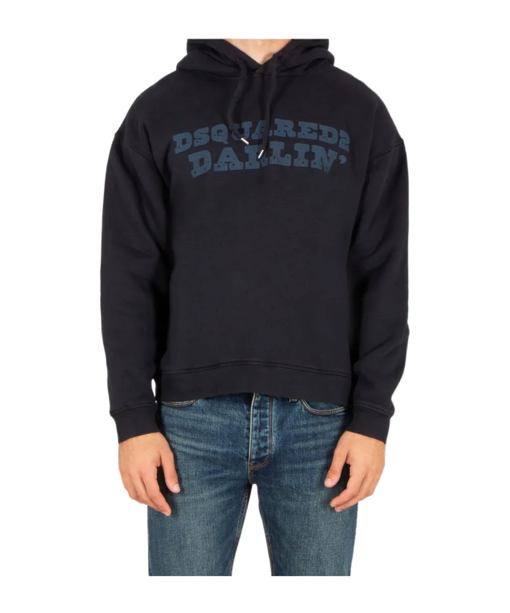Dsquared2 Logo Printed Drawstring Hoodie