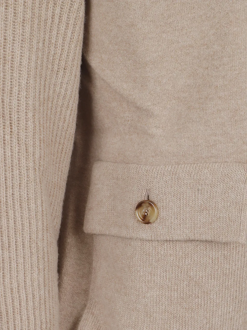 Ribbed-Cuff Cardigan