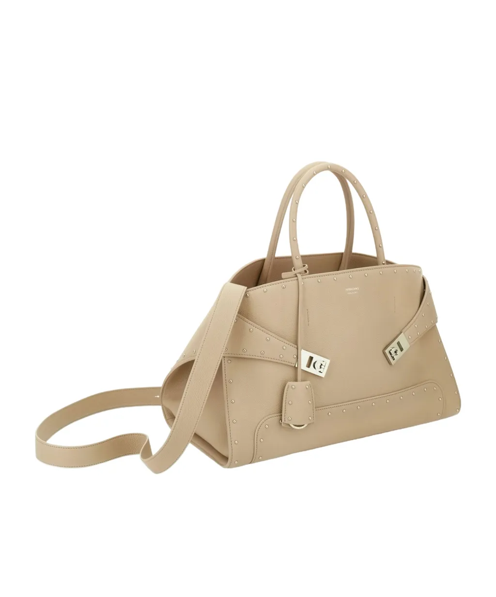Large Hug Tote With Spike Embellished