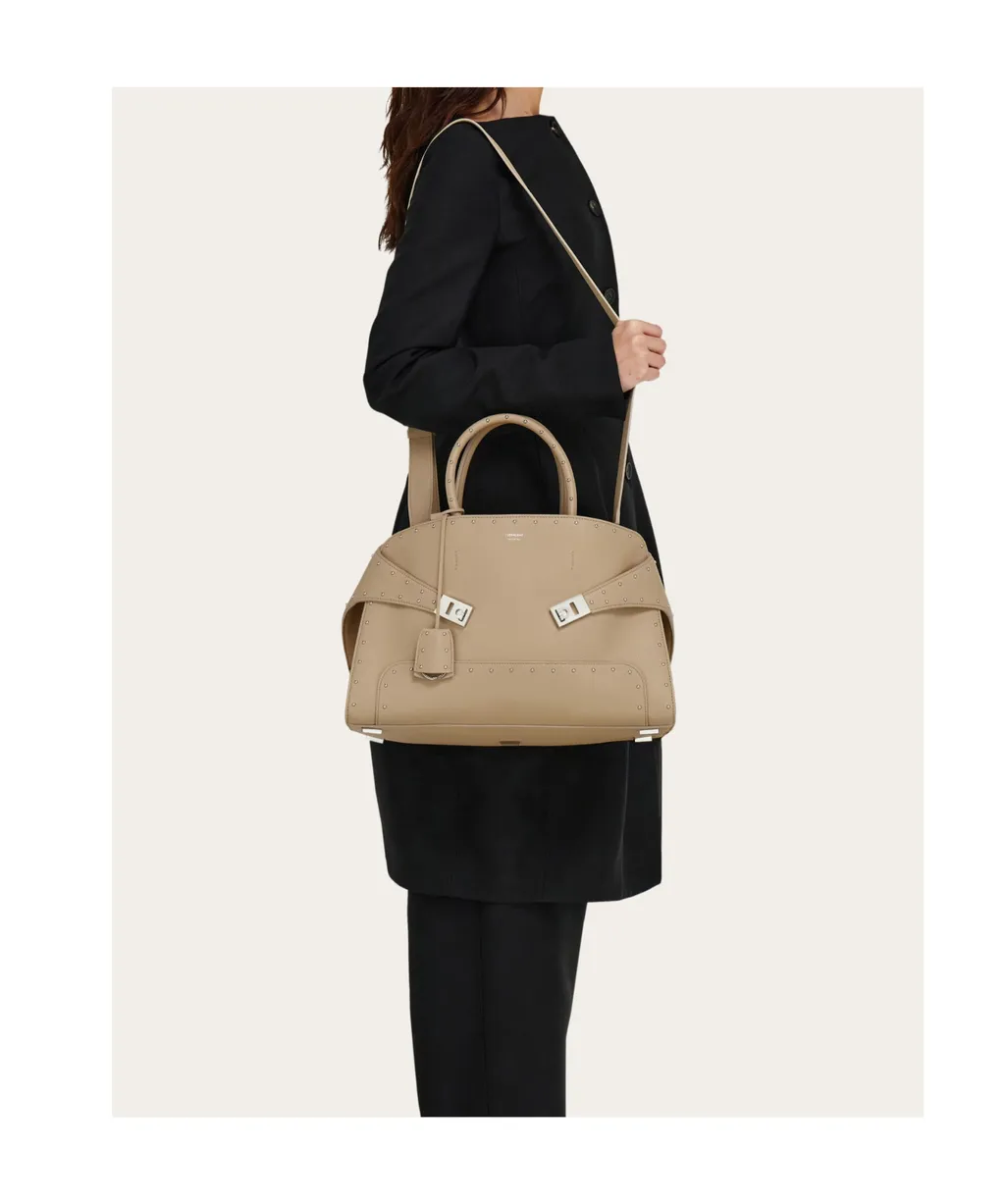 Large Hug Tote With Spike Embellished