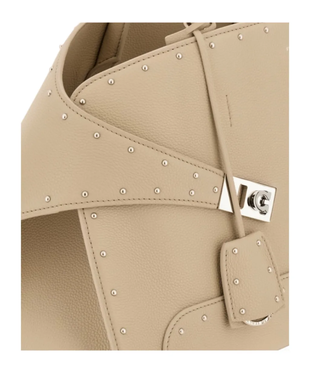 Large Hug Tote With Spike Embellished