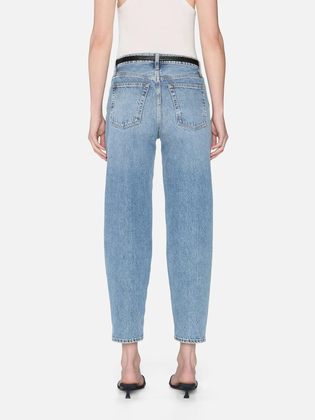 Mid-Rise Straight Jeans