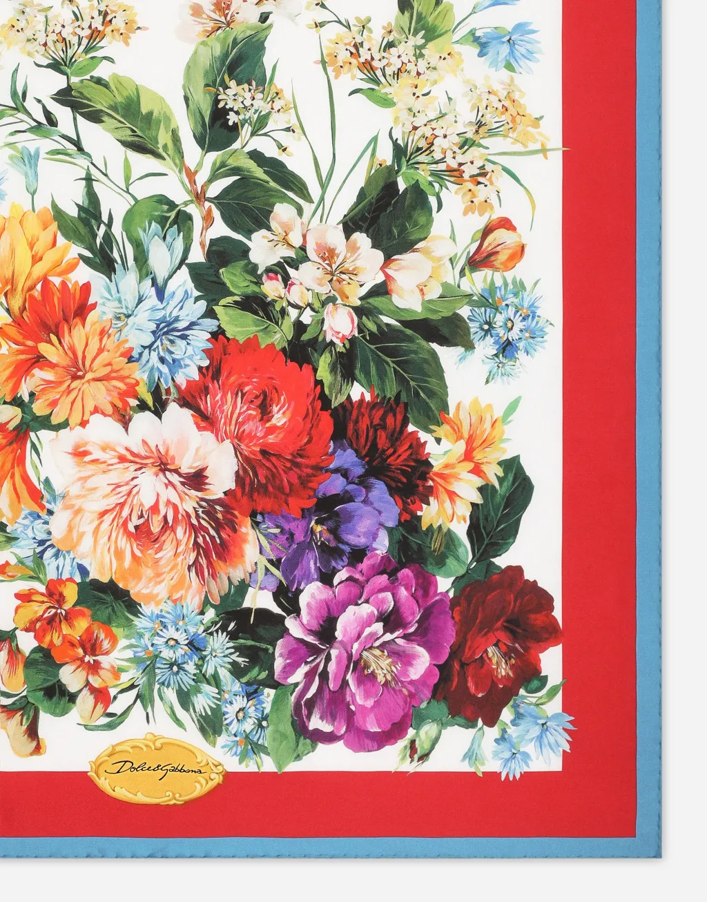Dolce & Gabbana Floral Printed Twill Scarf