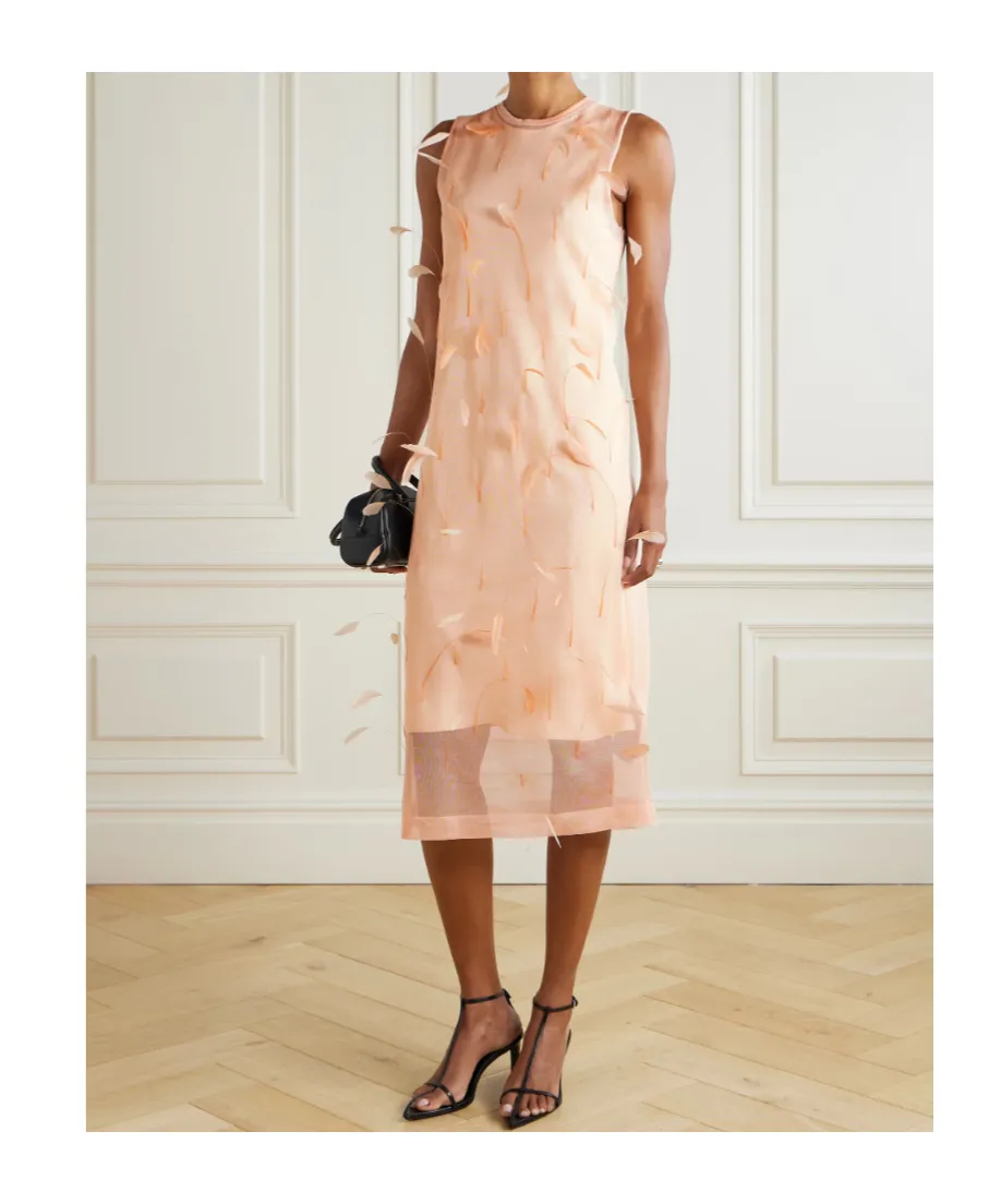 Jil Sander Round Neck Sleeveless Maxi Dress
