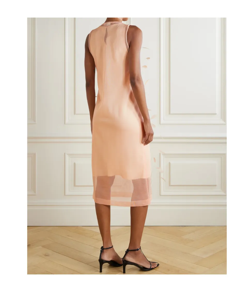 Jil Sander Round Neck Sleeveless Maxi Dress