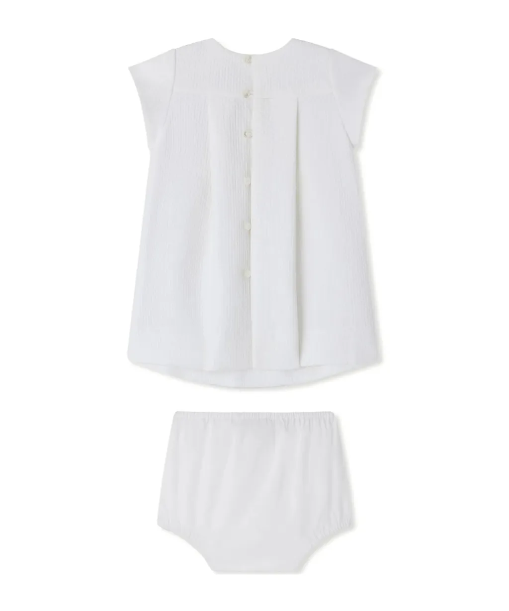 Elzie Dress In Cotton Pique With Bloomer