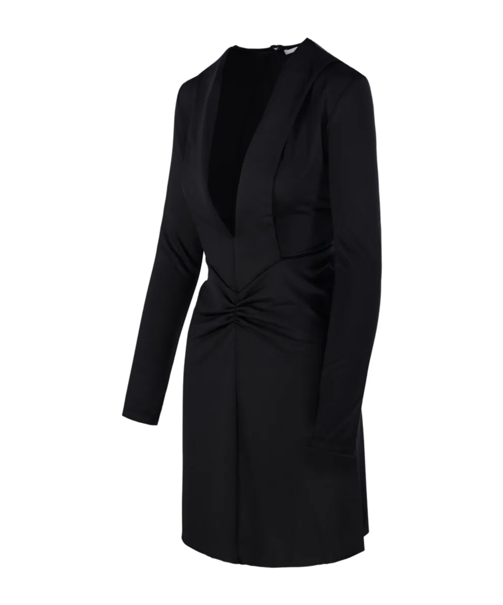 Plunge-Neck Mini Dress