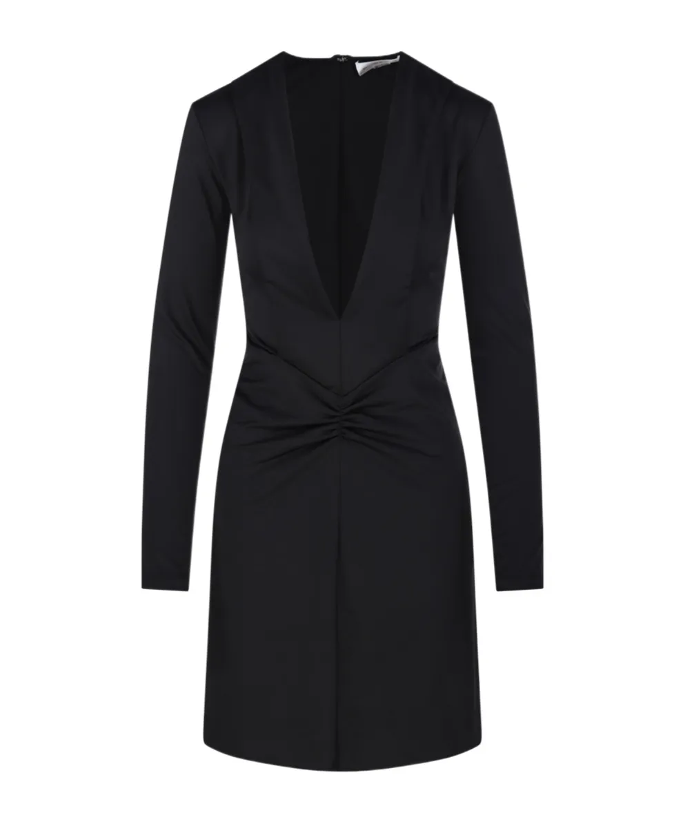 Plunge-Neck Mini Dress