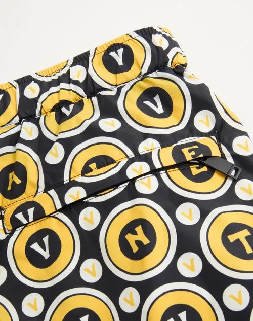 Nylon Swimsuit With Bulles Royales Print