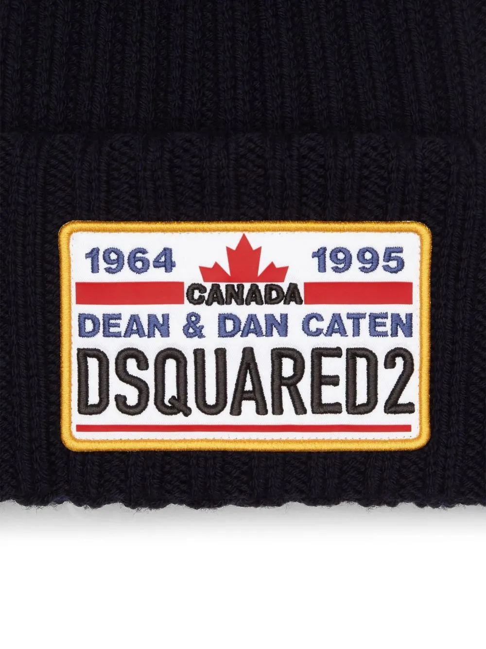 Dsquared2 Logo Embroidered Turn-Up Beanie