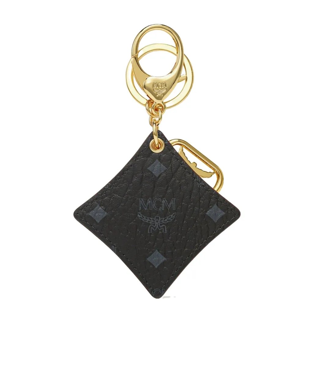 Aren Bicolor Diamond Key Charm In Visetos