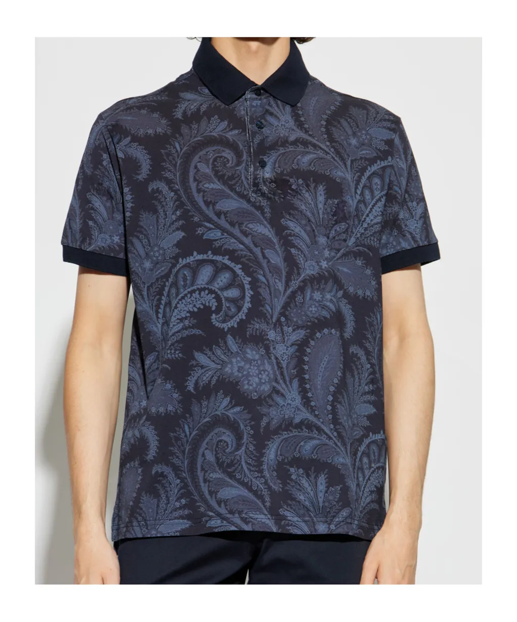 Etro Floral Paisley Polo Shirt
