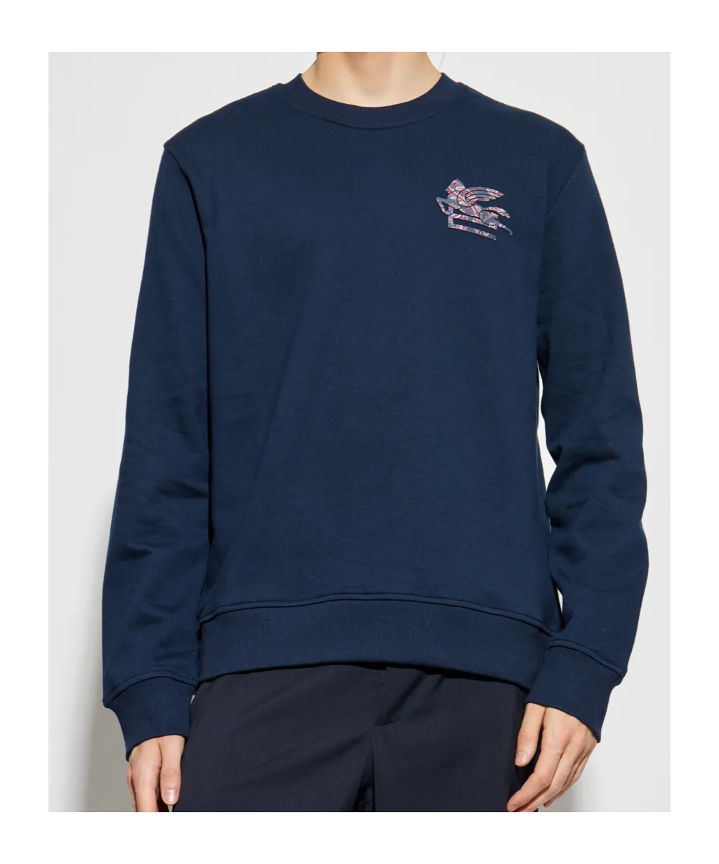 Etro Logo Embossed Crewneck Sweatshirt