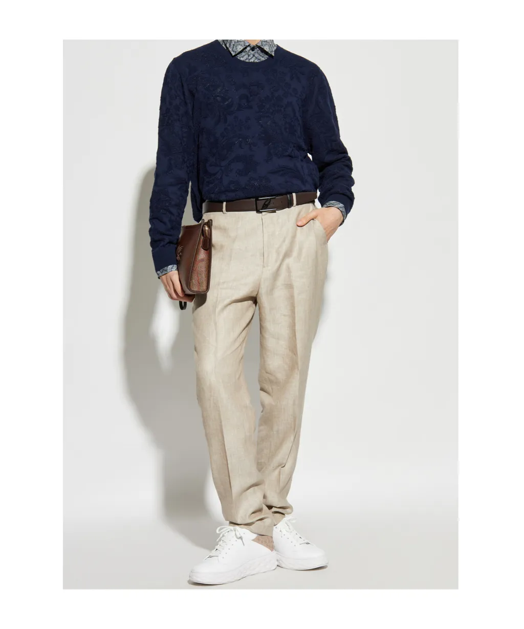 Etro Jacquard Crewneck Knitted Jumper