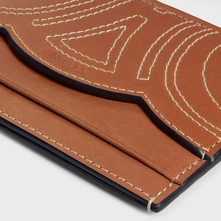 Card Holder In Natural Calfskin