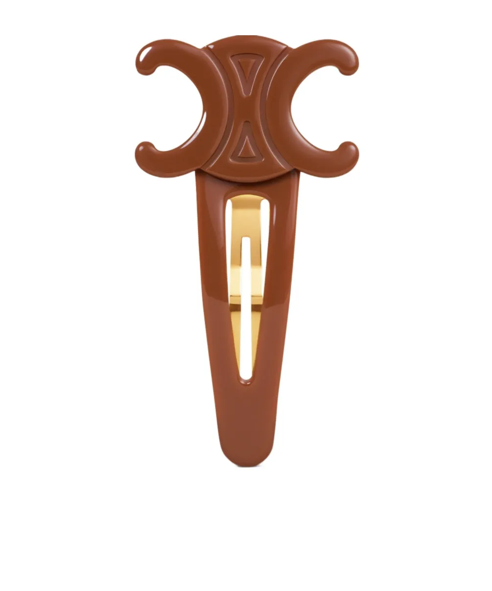 Celine Large Snap Hair Clip In Acetate And Steel