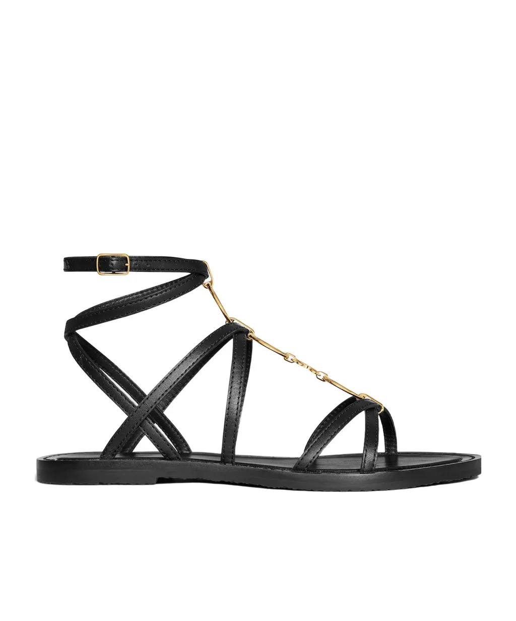 Celine Lympia Strappy Jewel Sandal In Calfskin