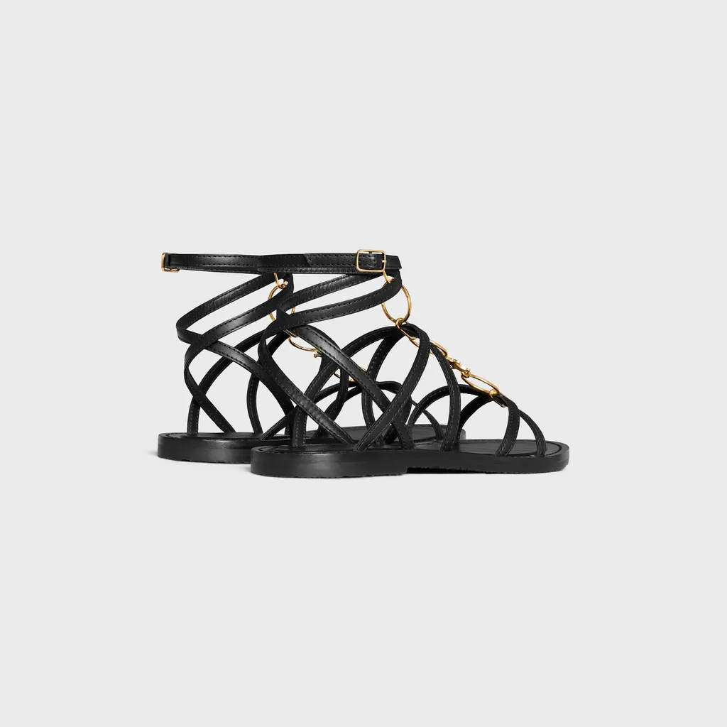 Celine Lympia Strappy Jewel Sandal In Calfskin