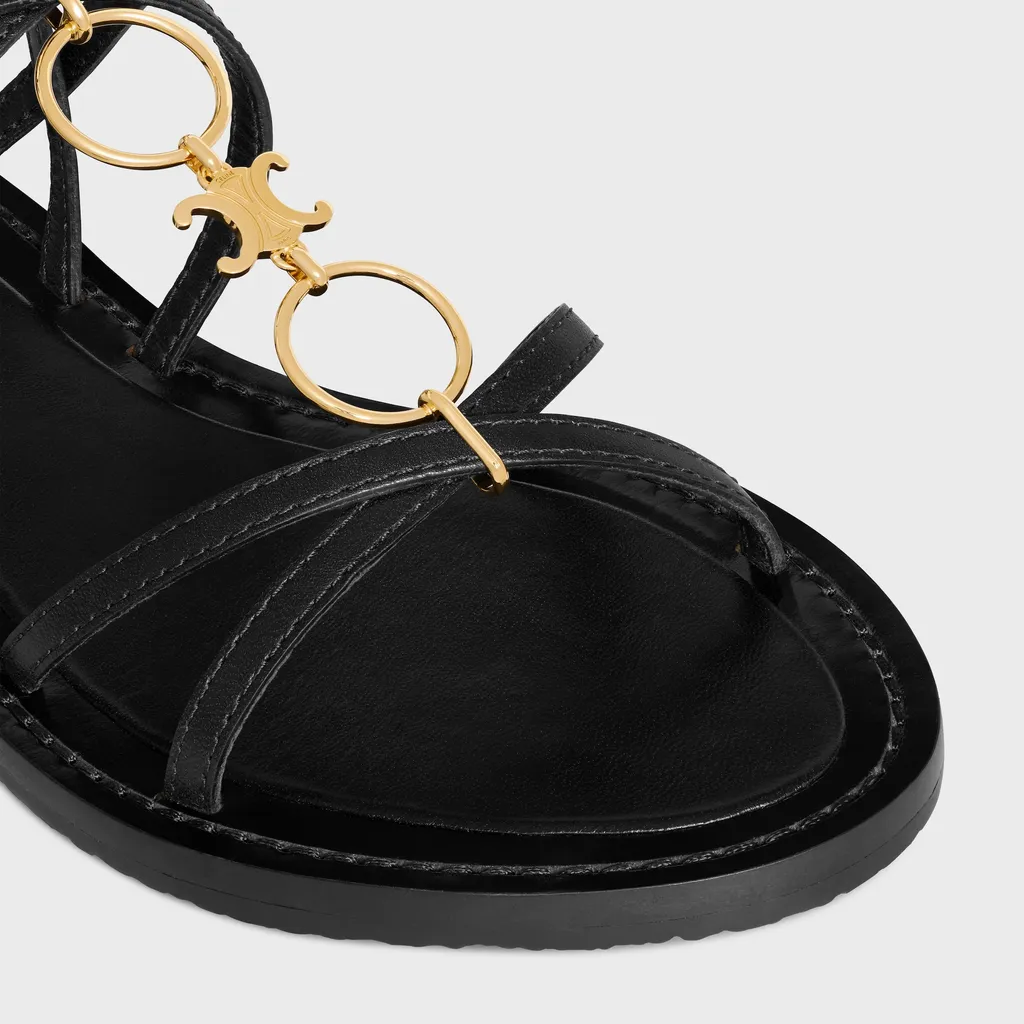 Celine Lympia Strappy Jewel Sandal In Calfskin
