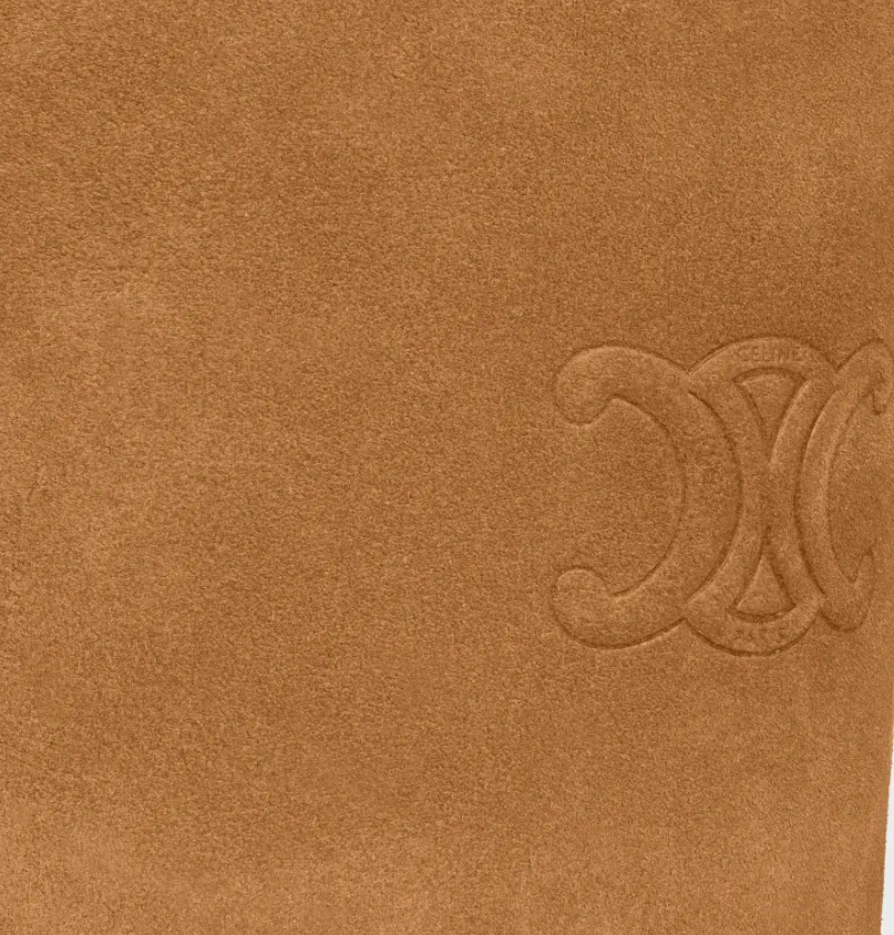 Les Bottes Celine Triomphe High Boot In Suede Calfskin