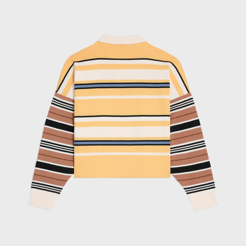 Loose Polo In Striped Cotton