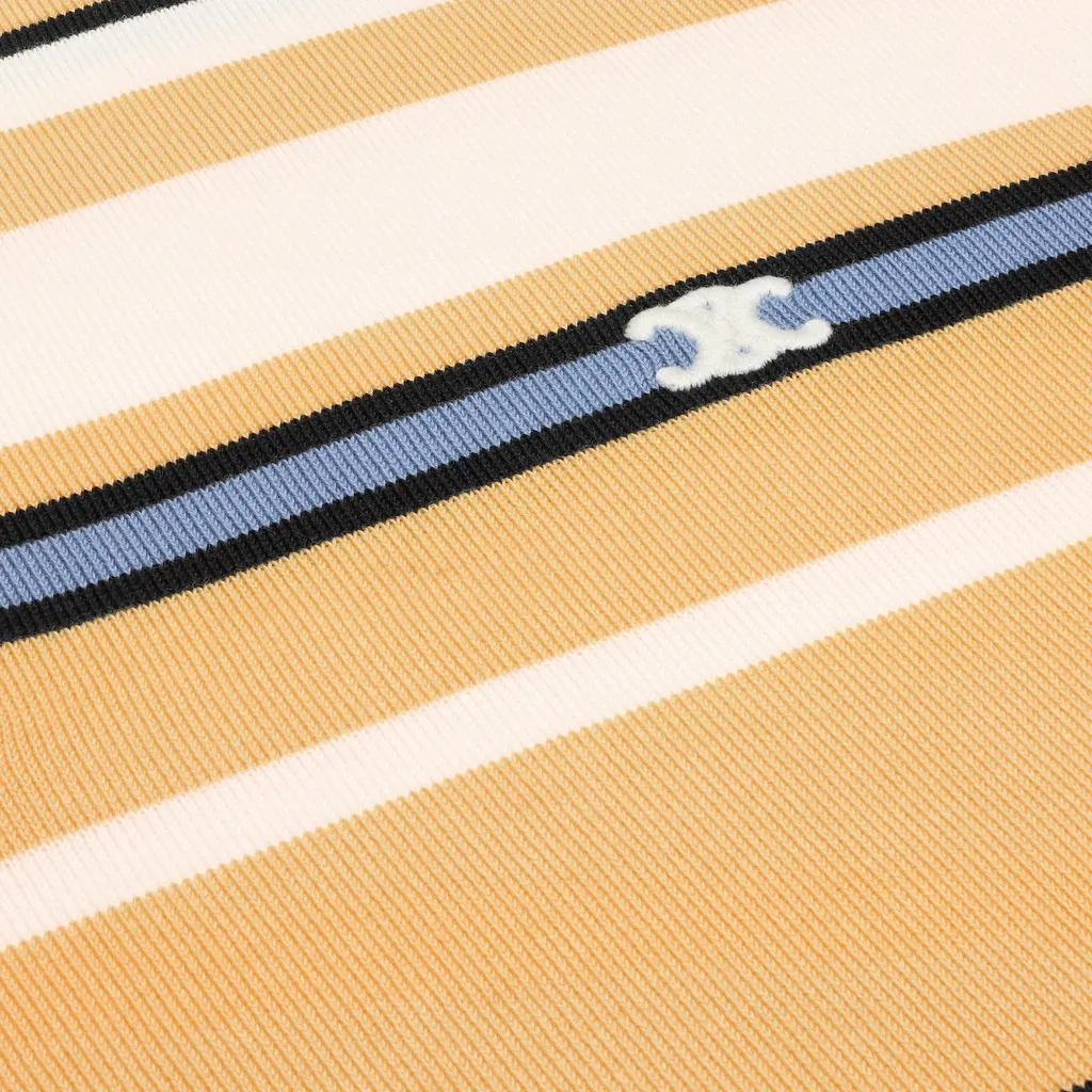 Loose Polo In Striped Cotton