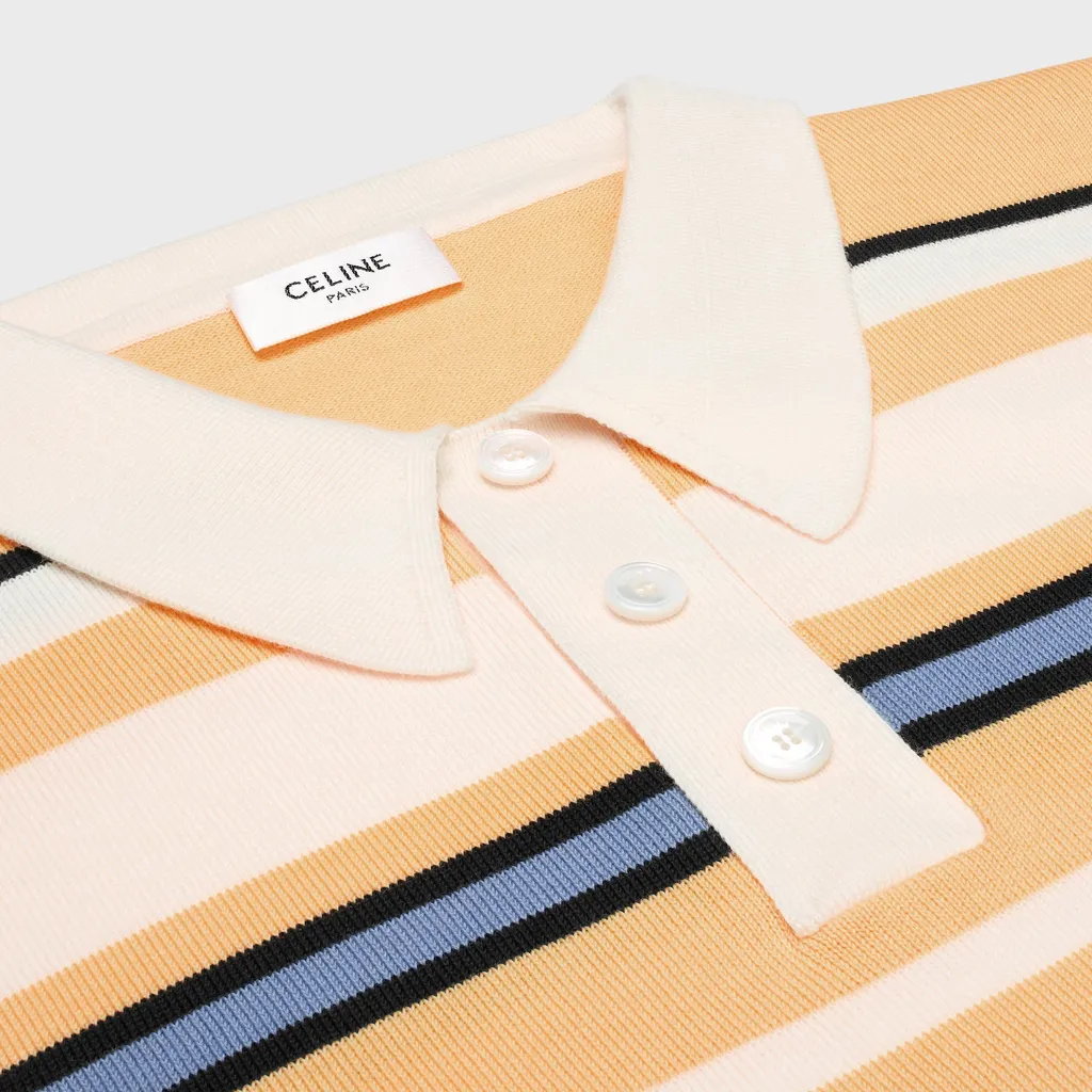 Loose Polo In Striped Cotton