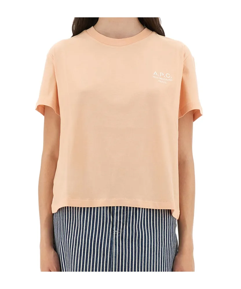 A.P.C. Logo Embroidered Crewneck T-Shirt