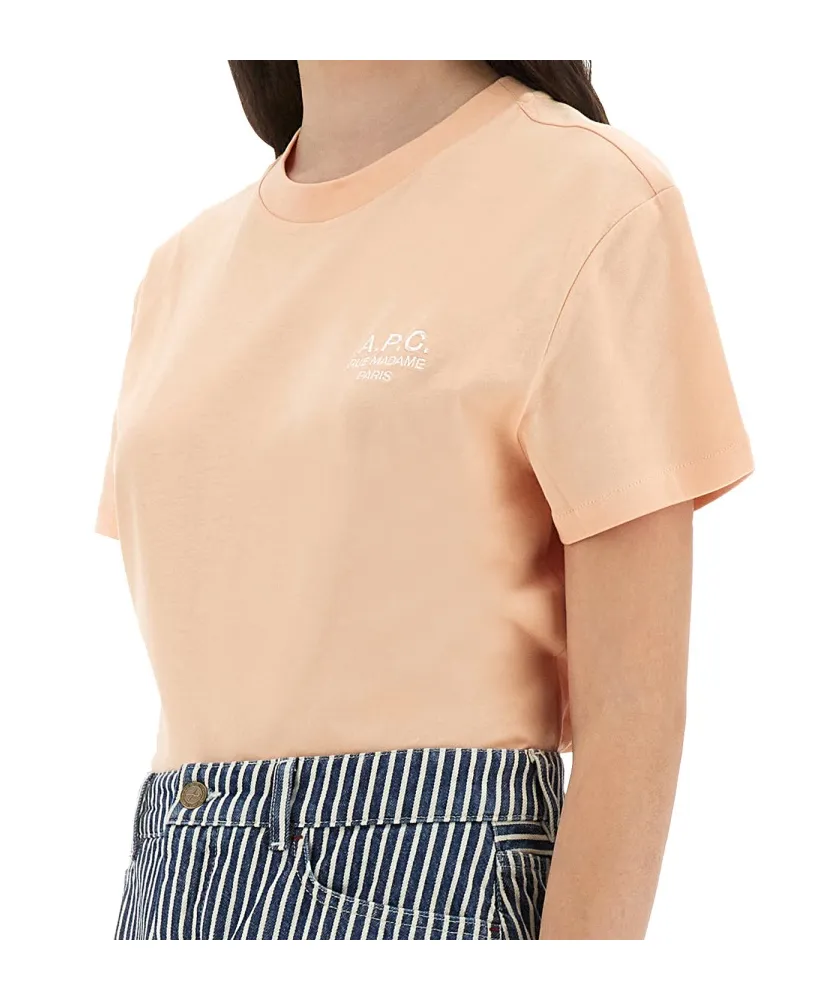 A.P.C. Logo Embroidered Crewneck T-Shirt