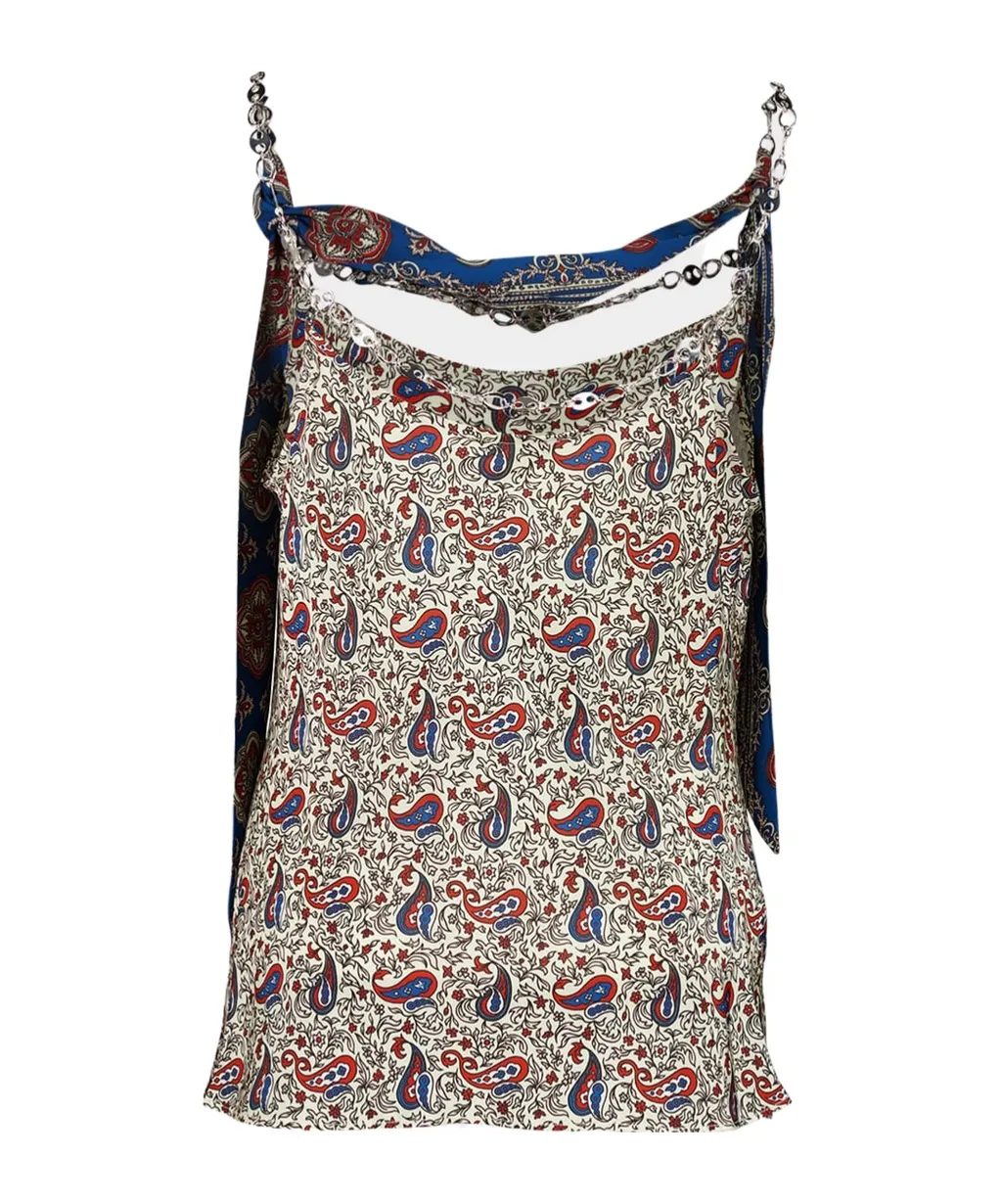 Paisley-Print Top