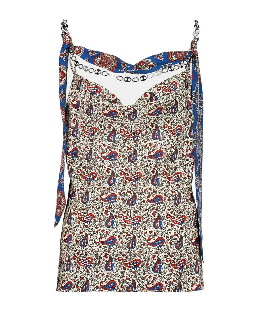 Paisley-Print Top