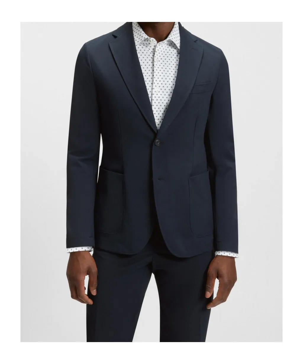 Single-Breasted Patch-Pocket Blazer