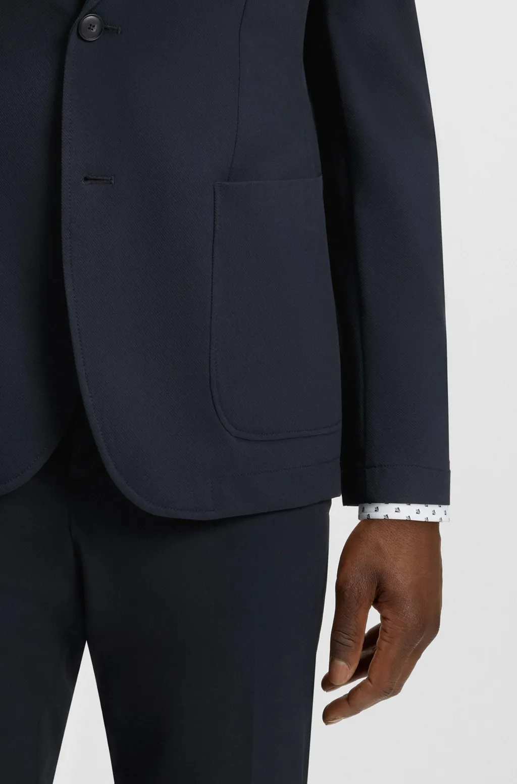 Single-Breasted Patch-Pocket Blazer