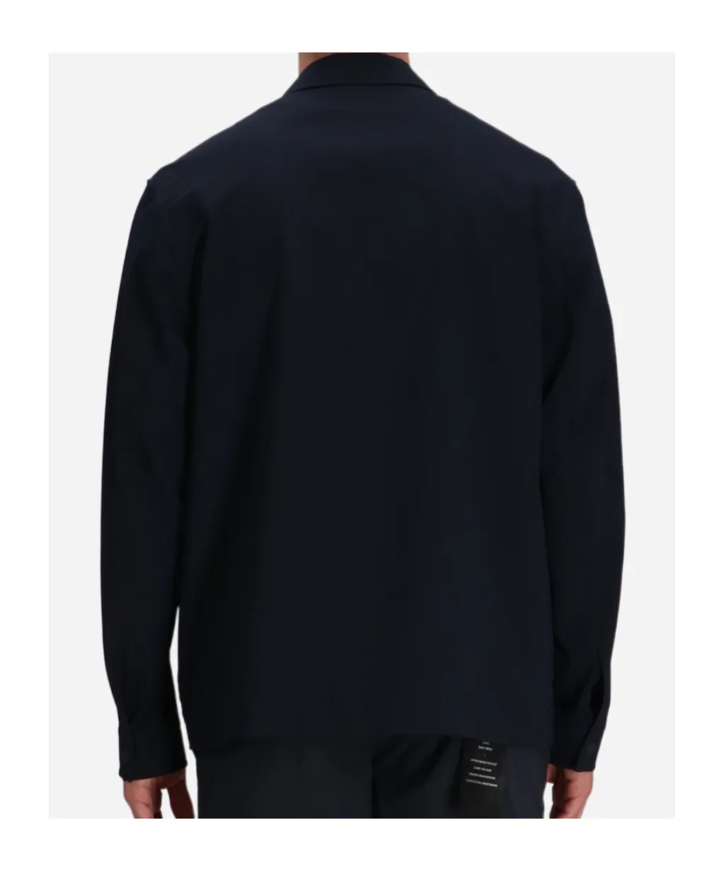 Notched-Collar Button-Up Jacket